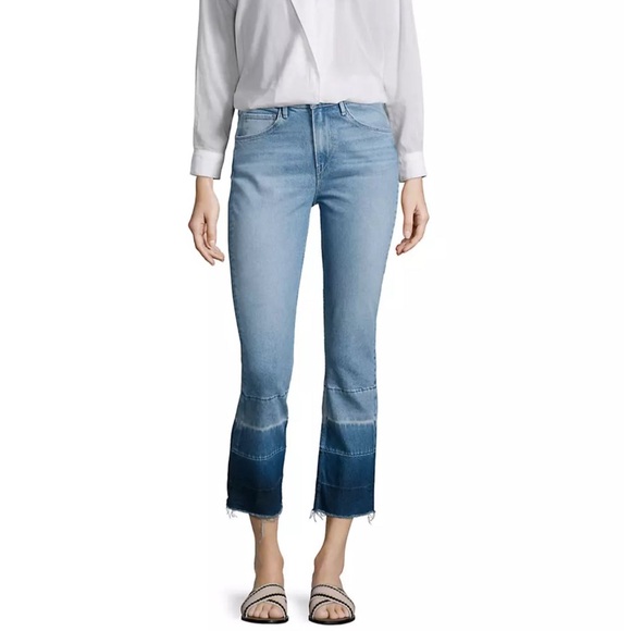 3x1 Shelter Mid-Rise Straight-Leg Cropped Jeans - Spectrum - Picture 1 of 3